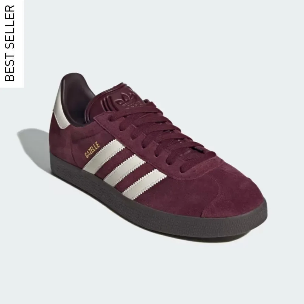 NWT Adidas Gazelle Sneakers Maroon Size Men 5.5/Women 6.5 - Picture 2 of 15
